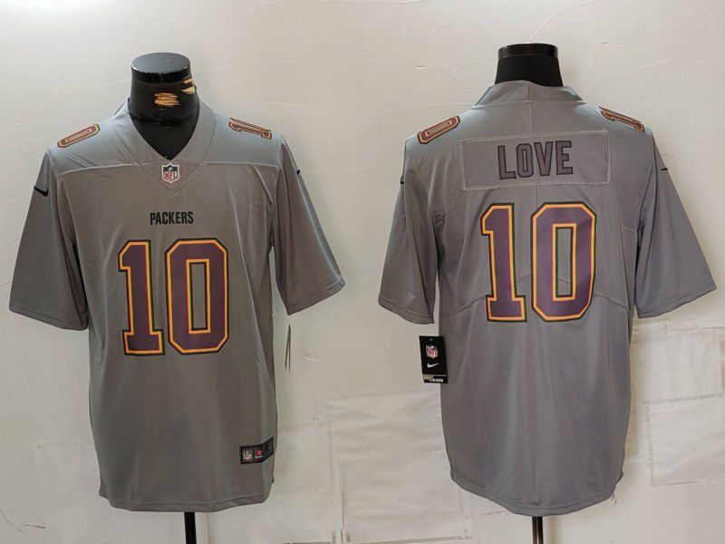 Men Green Bay Packers #10 Love Grey 2024 Nike Vapor Limited NFL Jersey style 2->minnesota twins->MLB Jersey